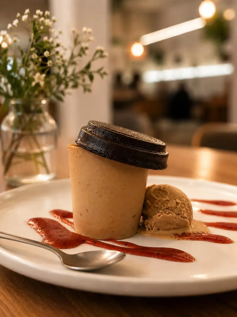 Trampantojo caffè “da asporto”, un dolce a sorpresa da deVega Poblenou